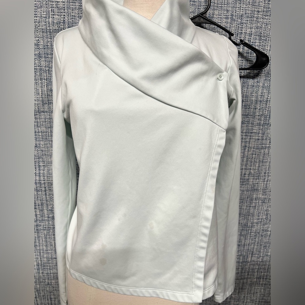 Arc'teryx Light Mint Green Asymmetrical Collar Long Sleeve Top